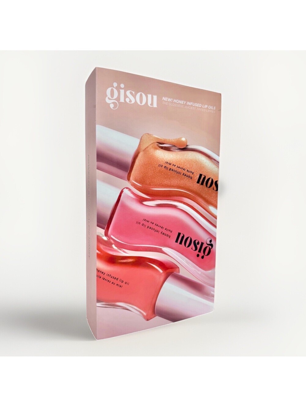 (A1) Gisou Honey Infused Lip Oil Trio Raspberry Swirl Bee-llini Glazed Plum NIB